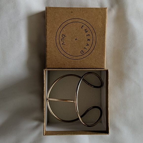 Emerald and Duv Cuff Bracelet - New - Picture 1 of 2